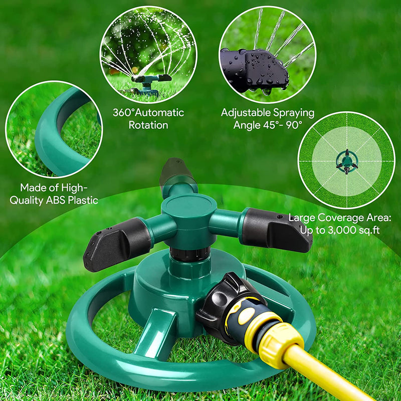 360° Rotating Water Sprinkler for Garden